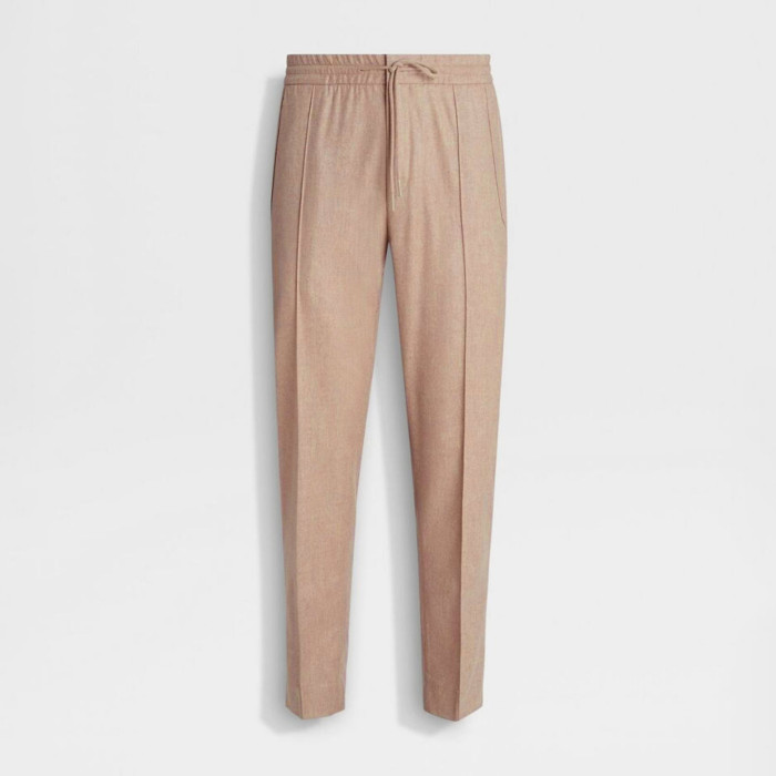 NIGO Ermenegildo Zegna Men's Fall/Winter Wool Blend Solid Color Mid-Rise Casual Straight-Leg Drawstring Sweatpants Ngvp #nigo2517