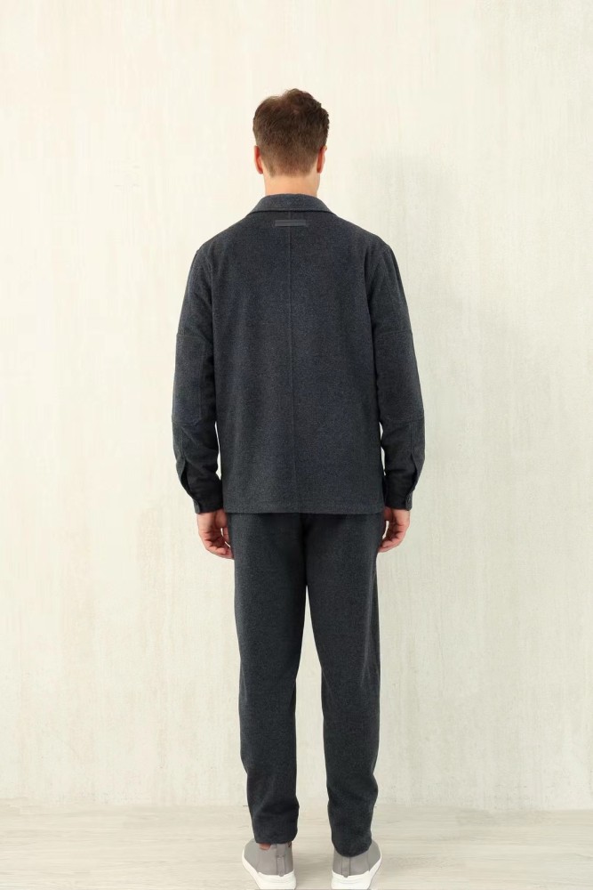 NIGO Ermenegildo Zegna Men's Fall/Winter Wool Blend Solid Color Mid-Rise Casual Straight-Leg Drawstring Sweatpants Ngvp #nigo2517
