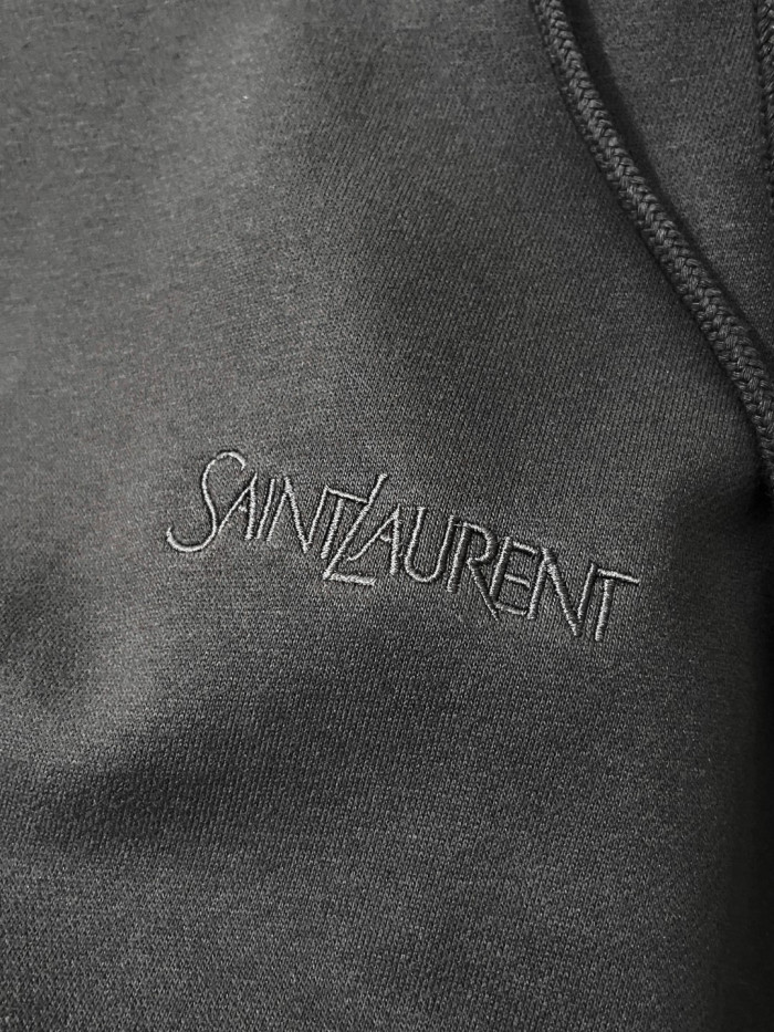 NIGO Saint Laurent Men's Spring/Autumn Solid Colour Casual Letter Embroidery Hooded Drawstring Pullover Long Sleeve Sweatshirt Pullover Hoodie #nigo78282