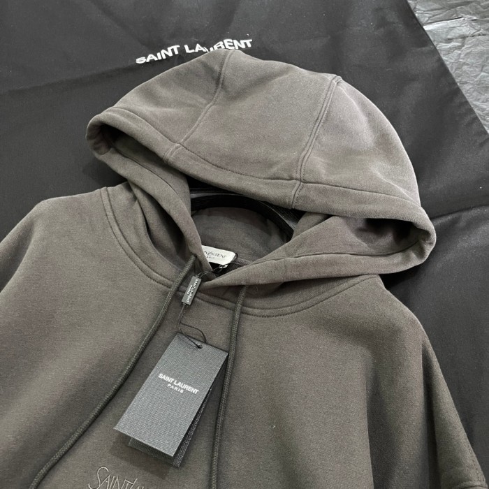NIGO Saint Laurent Men's Spring/Autumn Solid Colour Casual Letter Embroidery Hooded Drawstring Pullover Long Sleeve Sweatshirt Pullover Hoodie #nigo78282