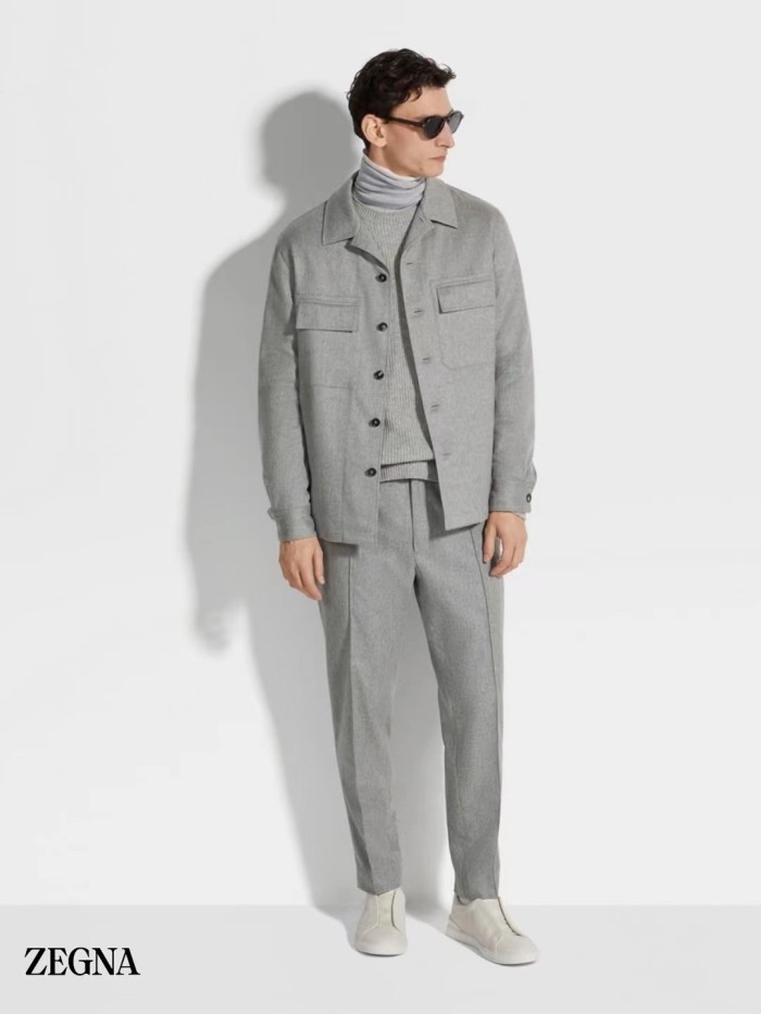 NIGO Ermenegildo Zegna Men's Fall/Winter Wool Blend Solid Color Mid-Rise Casual Straight-Leg Drawstring Sweatpants Ngvp #nigo2517