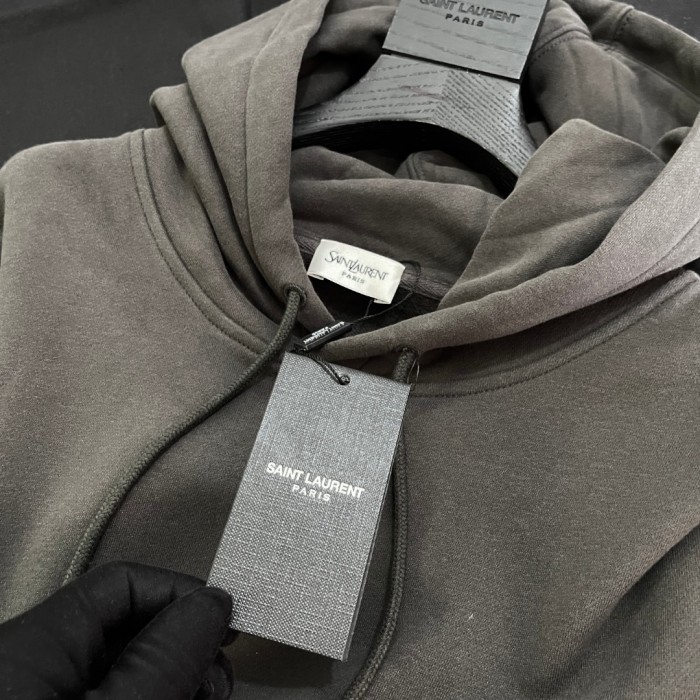 NIGO Saint Laurent Men's Spring/Autumn Solid Colour Casual Letter Embroidery Hooded Drawstring Pullover Long Sleeve Sweatshirt Pullover Hoodie #nigo78282