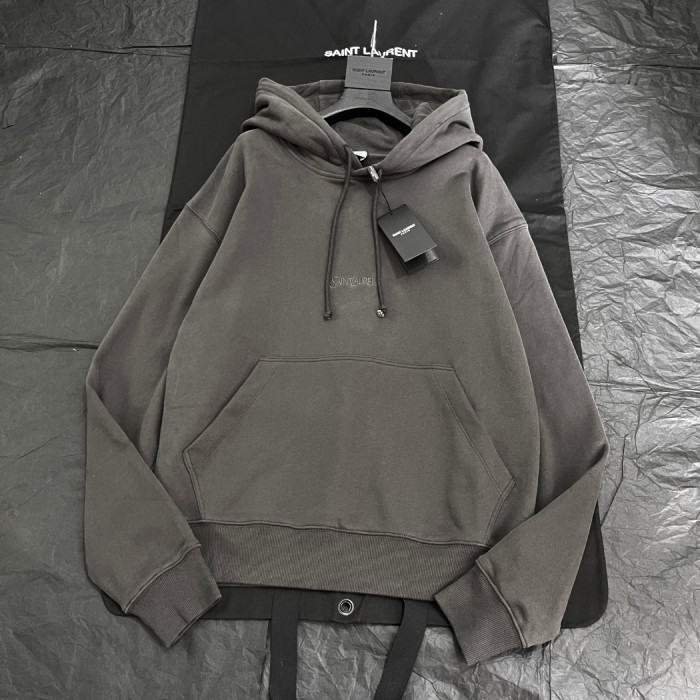NIGO Saint Laurent Men's Spring/Autumn Solid Colour Casual Letter Embroidery Hooded Drawstring Pullover Long Sleeve Sweatshirt Pullover Hoodie #nigo78282