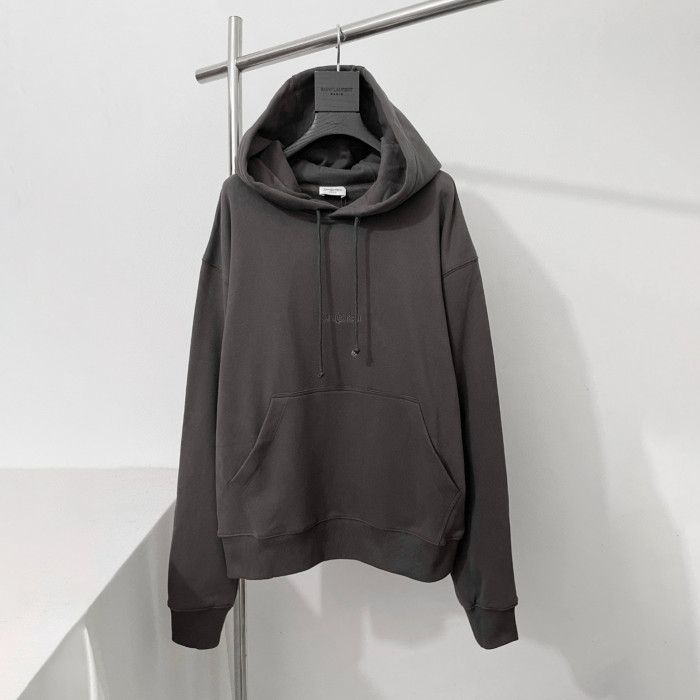 NIGO Saint Laurent Men's Spring/Autumn Solid Colour Casual Letter Embroidery Hooded Drawstring Pullover Long Sleeve Sweatshirt Pullover Hoodie #nigo78282