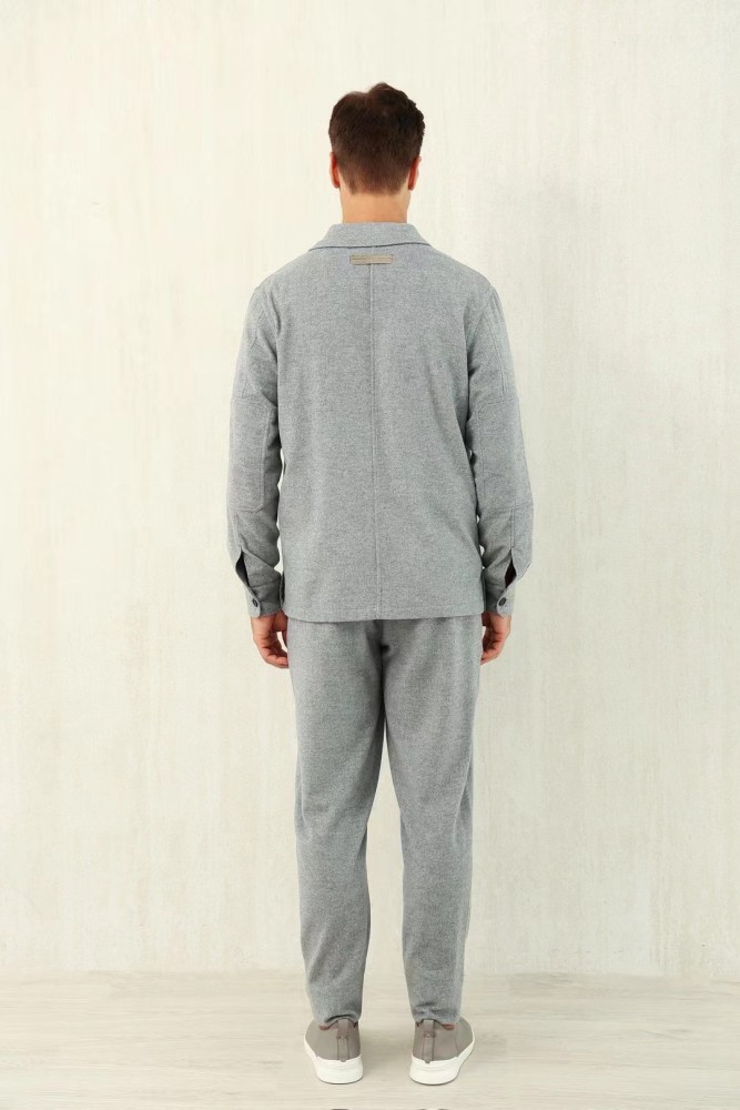 NIGO Ermenegildo Zegna Men's Fall/Winter Wool Blend Solid Color Mid-Rise Casual Straight-Leg Drawstring Sweatpants Ngvp #nigo2517