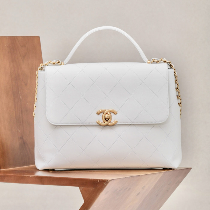 NIGO Chanel Women's Fashion Classic Solid Color Diamond Quilted Handle Top Closure Briefcase Chain Bag Bags #nigo78965