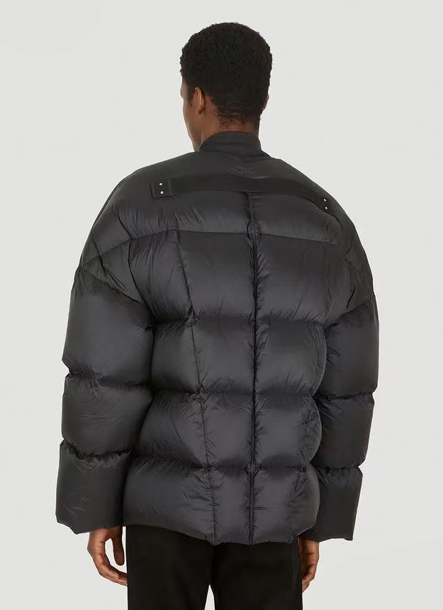 NIGO Rick Owens Men's And Women's Fall And Winter Quilted Line Design Simple Loose Thickened Down Jacket Jacket Zipper Black Seko Trend Oversized Jacket Ngvp #nigo2611