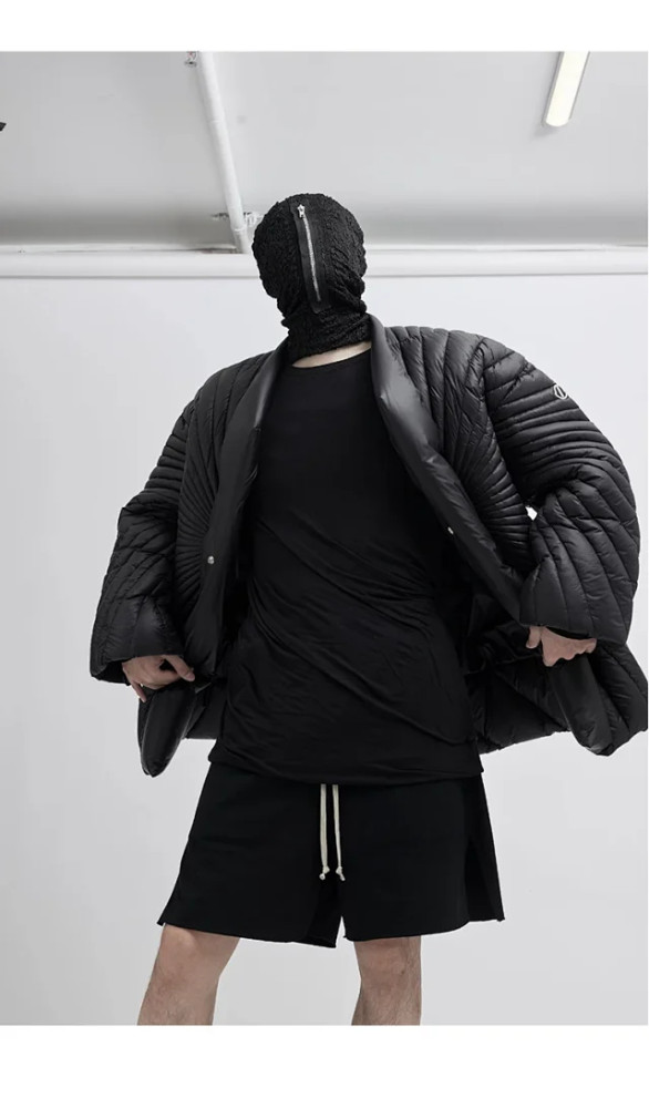 NIGO Rick Owens X Moncler Men's Women's Fall And Winter Rays Striped Down Jacket Fashion High Street Design Premium Unique Jacket Ngvp #nigo2497