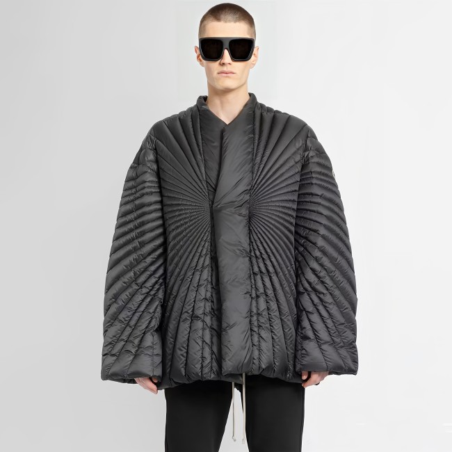 NIGO Rick Owens X Moncler Men's Women's Fall And Winter Rays Striped Down Jacket Fashion High Street Design Premium Unique Jacket Ngvp #nigo2497