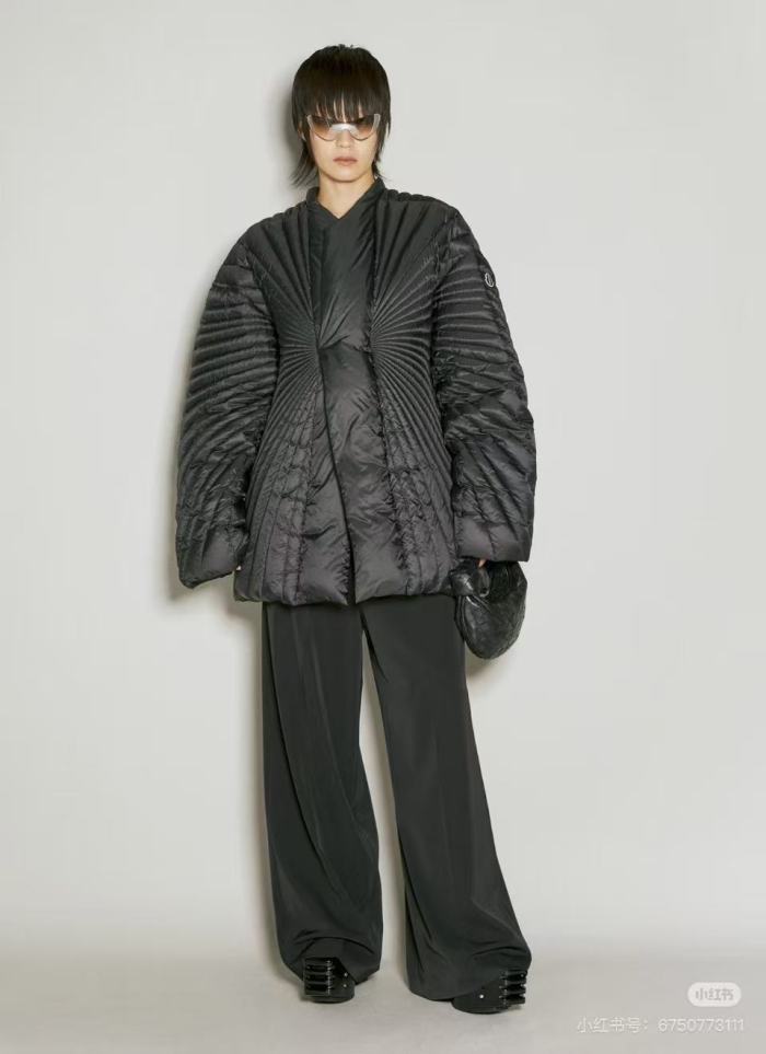 NIGO Rick Owens X Moncler Men's Women's Fall And Winter Rays Striped Down Jacket Fashion High Street Design Premium Unique Jacket Ngvp #nigo2497