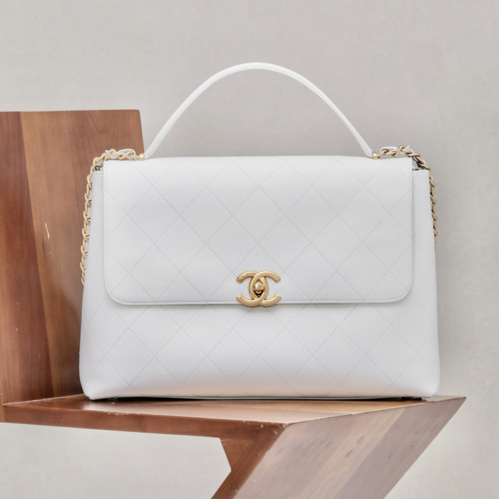 NIGO Chanel Women's Fashion Classic Solid Color Diamond Quilted Handle Top Closure Briefcase Chain Bag Bags #nigo78965