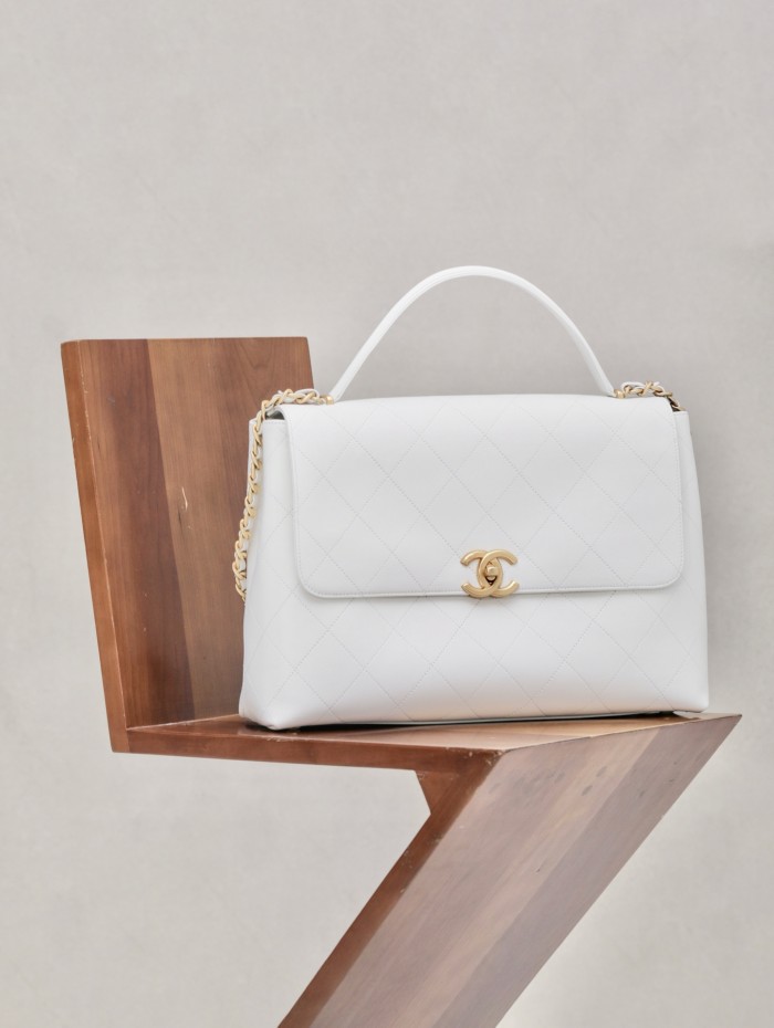 NIGO Chanel Women's Fashion Classic Solid Color Diamond Quilted Handle Top Closure Briefcase Chain Bag Bags #nigo78965