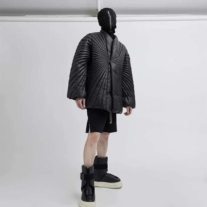 NIGO Rick Owens X Moncler Men's Women's Fall And Winter Rays Striped Down Jacket Fashion High Street Design Premium Unique Jacket Ngvp #nigo2497