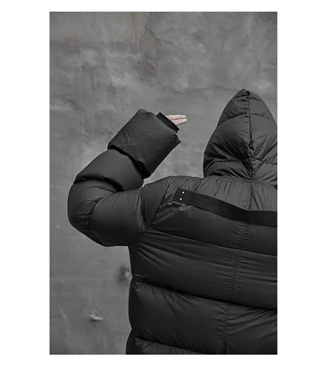 NIGO Rick Owens Men's & Women's Oversized Long-Length Hooded Puffer Jacket In Solid Colors With Multiple Pockets For Fall/Winter Ngvp #nigo2522