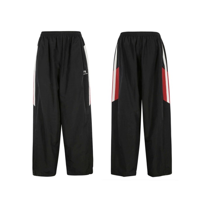 NIGO Balenciaga Men's Spring/Fall Fashion Casual Color Block Elastic Waist Side Pocket Zipper Relaxed Fit Sweatpants Pants #nigo78984