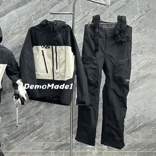 NIGO BURTON AK Men's And Women's Fashion Casual Color-Block Hooded Zipper Ski Jacket Solid Color Thermal Ski Bib Pants Pants Suit Set #nigo78979