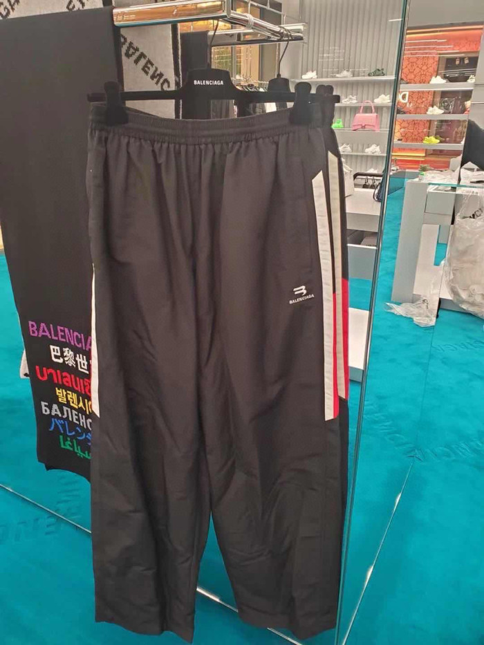 NIGO Balenciaga Men's Spring/Fall Fashion Casual Color Block Elastic Waist Side Pocket Zipper Relaxed Fit Sweatpants Pants #nigo78984