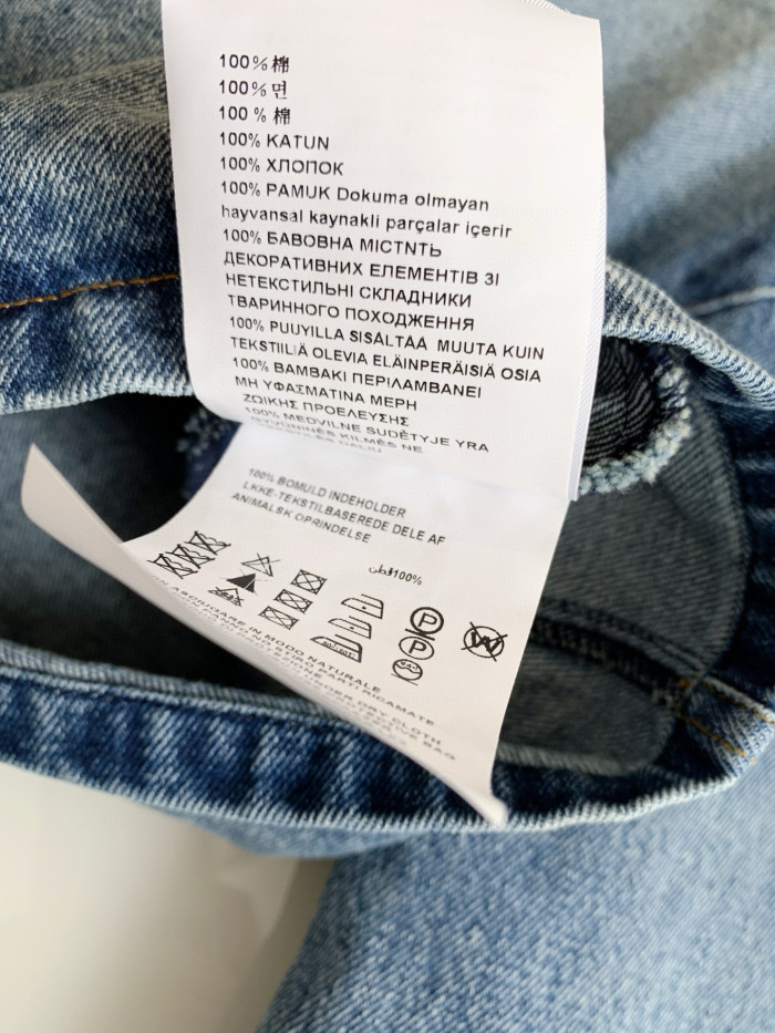 NIGO Prada Women's Spring/Summer/Fall Triangle Logo Waistband Denim Solid Color Single-Breasted Short Cotton Denim Blouson Jacket #nigo81583