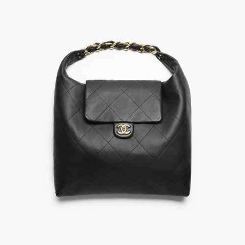 NIGO Chanel Women's Fashion Classic Solid-Color Leather Oversized Hippie Bag Chain Shoulder Bag Tote Bag Bags AS5839-B22140-94305 #nigo79117