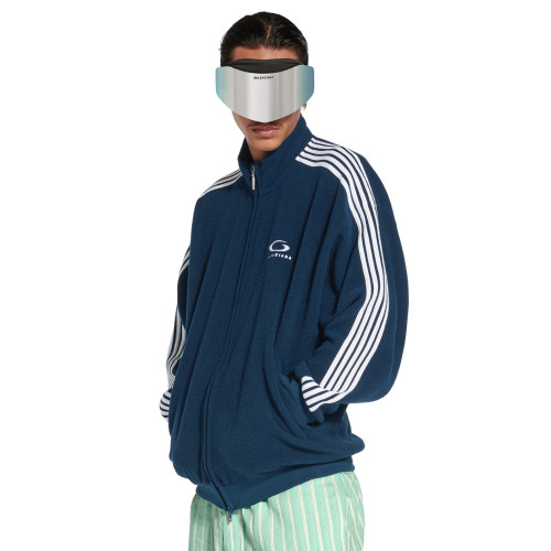 NIGO Balenciaga LOOP SPORTS ICON Men's And Women's Spring/Fall Fashion Casual Solid Color Stand Collar Zipper Front Striped Decorative Suede Long Sleeve Jacket #nigo79114