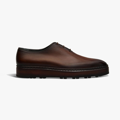 NIGO Berluti Alessandro Altof Men's Fall/Winter Fashion Classic Round Toe Slip On Lace Up Handcrafted Vintage Leather Oxford Shoes #nigo79112