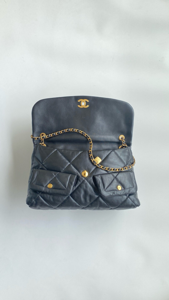 NIGO Chanel Women's Fashion Classic Solid Color Double Pocket Flap Bag Chain Shoulder Tote Bag Bags #nigo79115