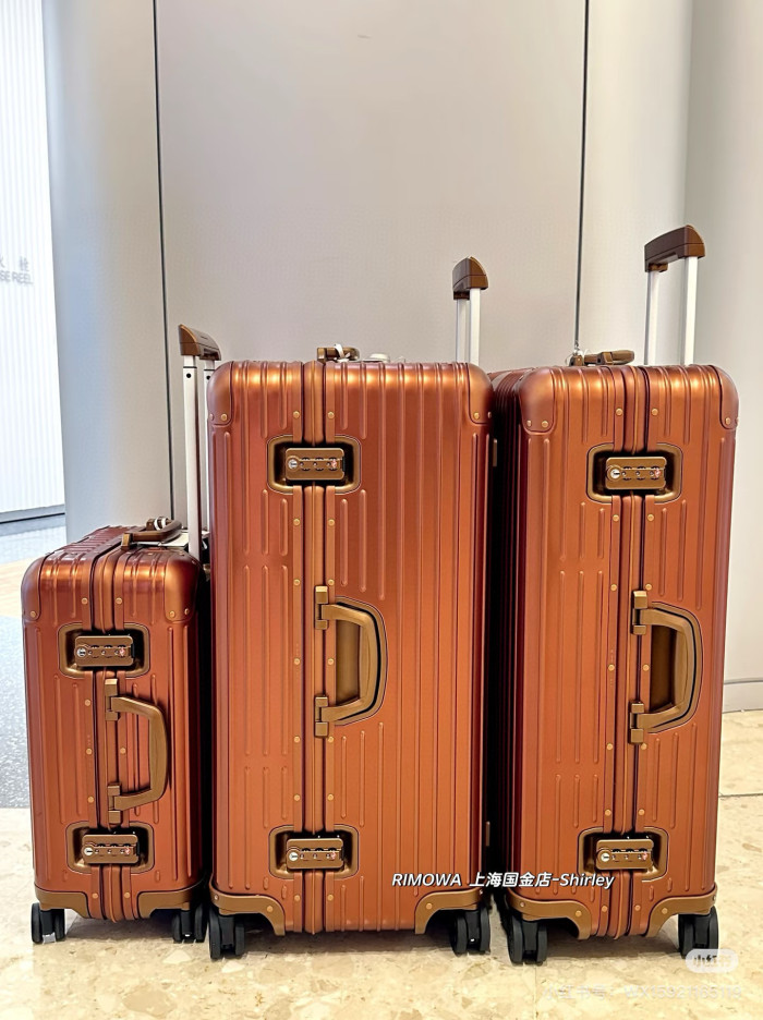 NIGO Rimowa Men's Women  Fashion Casual Solid Color Retro Adjustable Height Trolley Suitcase Luggage #nigo78993