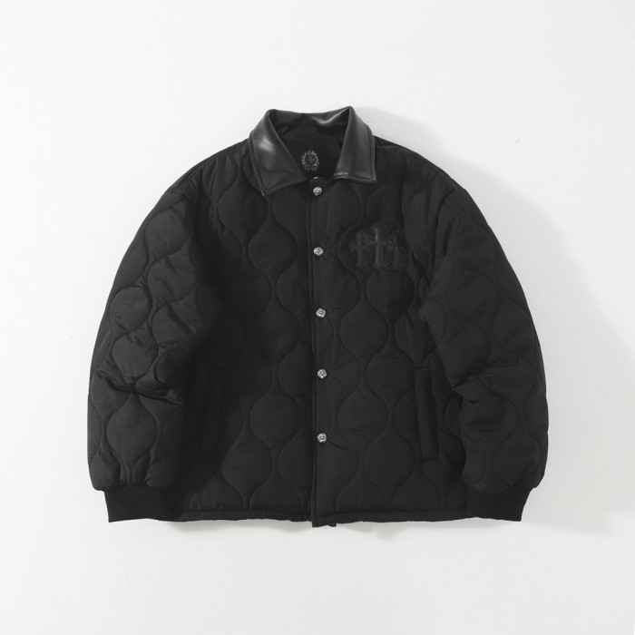 NIGO Chrome Hearts Men's & Women's Fall/Winter Fashion Casual Solid Color Lapel Single Breasted Jacket with Cross Pattern Silver Buttons Jacket #nigo79113