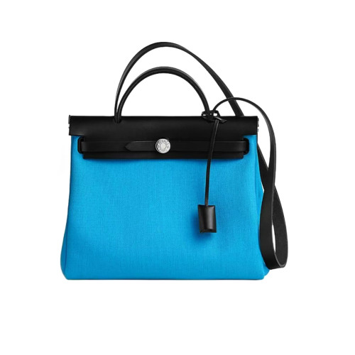 NIGO Hermes Women's Classic Fashion Solid Color Leather Saddle Buckle Lock Military Canvas Travel Tote Shoulder Bag Bags HB310180 #nigo79122