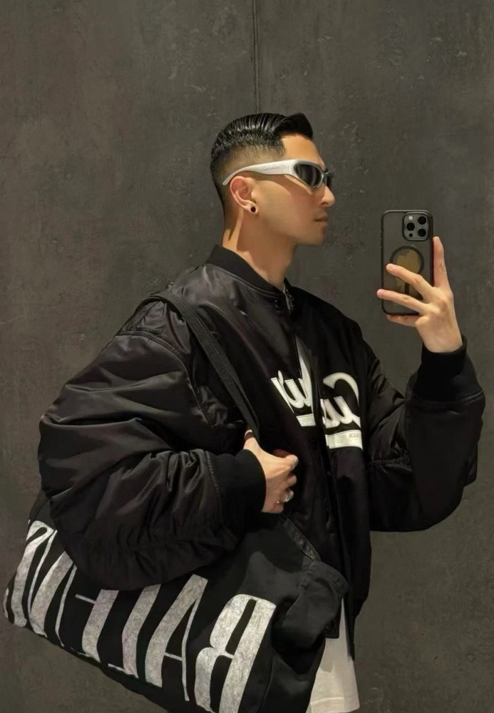 NIGO Balenciaga Men's And Women's Fall/Winter Fashion Casual Solid Color Crew Neck Zipper Logo Embroidered Pattern Oversized Flight Cotton Jacket #nigo78996