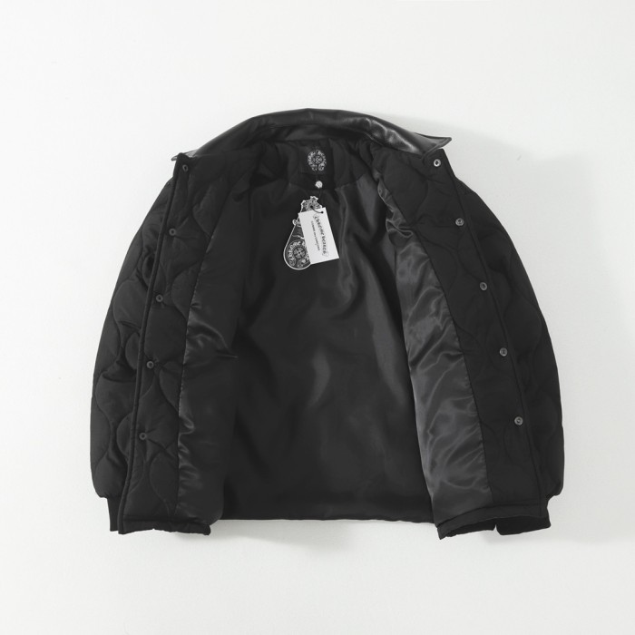 NIGO Chrome Hearts Men's & Women's Fall/Winter Fashion Casual Solid Color Lapel Single Breasted Jacket with Cross Pattern Silver Buttons Jacket #nigo79113