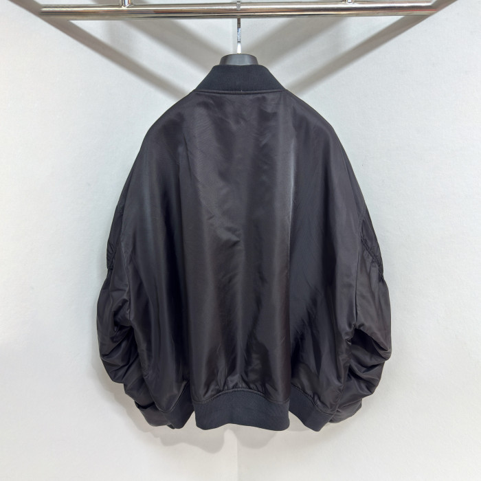 NIGO Balenciaga Men's And Women's Fall/Winter Fashion Casual Solid Color Crew Neck Zipper Logo Embroidered Pattern Oversized Flight Cotton Jacket #nigo78996