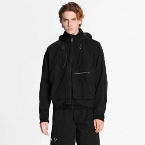 NIGO Louis Vuitton Spring/Summer Fashion Casual Solid Color Rainbow Gradient V-Logo Wrinkle Texture Windbreaker Long Sleeve Jacket #nigo79131