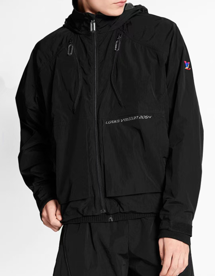NIGO Louis Vuitton Spring/Summer Fashion Casual Solid Color Rainbow Gradient V-Logo Wrinkle Texture Windbreaker Long Sleeve Jacket #nigo79131
