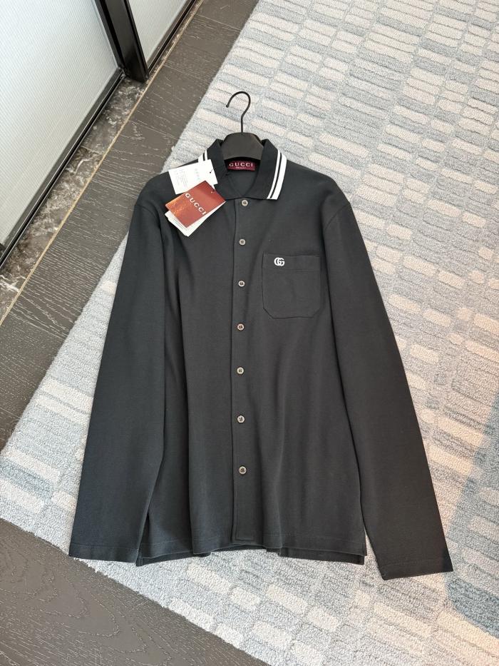 NIGO Prada Men's & Women's Spring/Fall Fashion Casual Solid Color Collared Single-Button Embroidered Polo Shirt #nigo79128