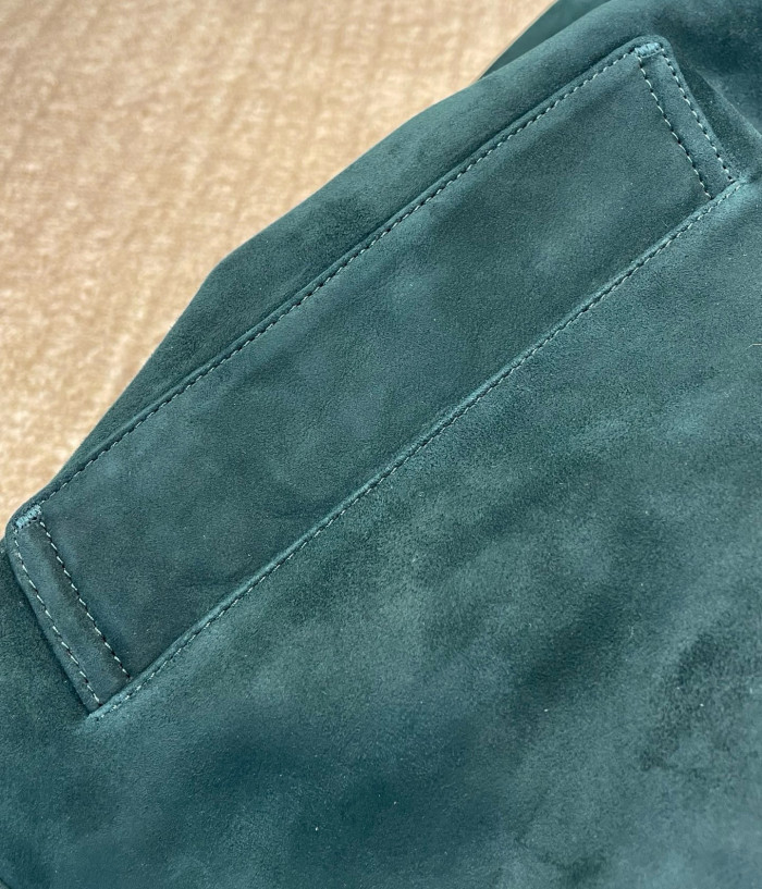 NIGO Brioni Men's Fall/Winter Fashion Classic Solid Color Lapel Zipper Suede Long Sleeve Jacket #nigo79133