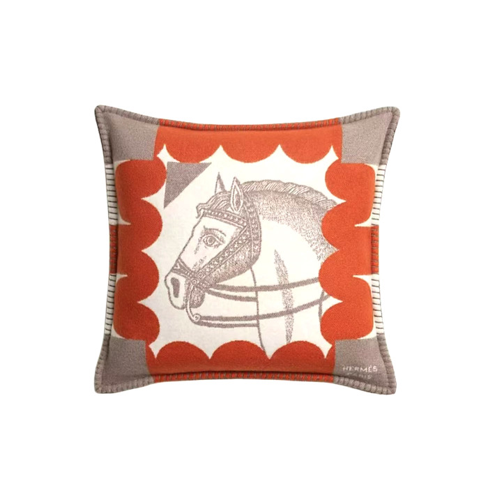 NIGO Hermes Cheval Joker blanket Autumn/winter Fashion Classic Color Block Poker Pattern Jacquard Knit Wool Blanket Recipe Style Cushion Set Home Accessories #nigo79138