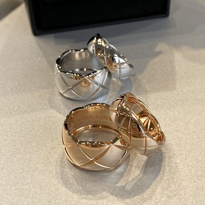 NIGO Chanel COCO CRUSH Stylish Refined And Minimalist Wide Narrow Diamond Pattern Simple Ring Jewelry Accessories  #nigo79154