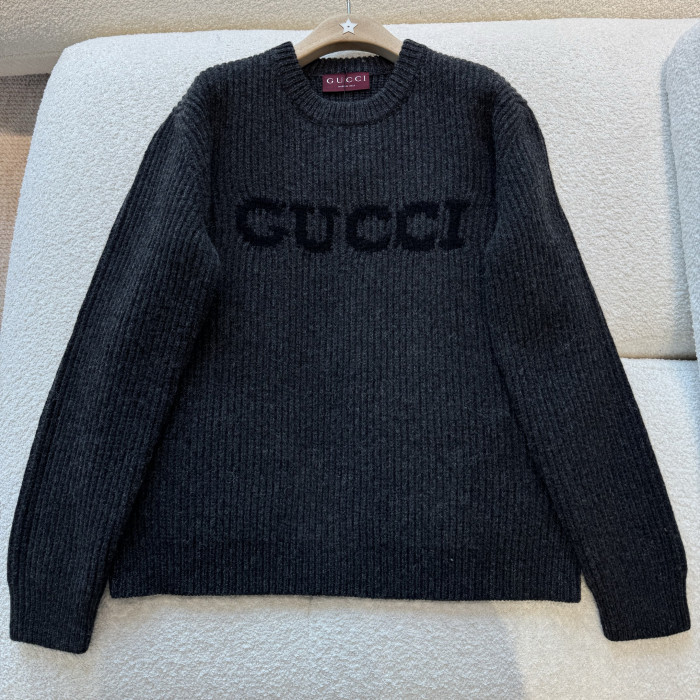 NIGO Gucci Men's And Women's Fall/winter Fashion Casual Solid Color Crew Neck Pullover With Letter Logo In Cashmere Sweater #nigo79161