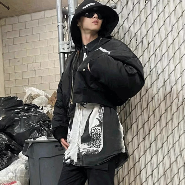 NIGO Vetements Men's Women's Autumn And Winter Solid Color Pattern Embroidery Short Zipper Long Sleeve Jacket Ngvp #nigo9429