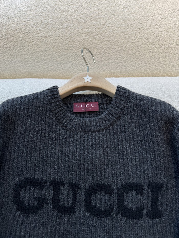 NIGO Gucci Men's And Women's Fall/winter Fashion Casual Solid Color Crew Neck Pullover With Letter Logo In Cashmere Sweater #nigo79161