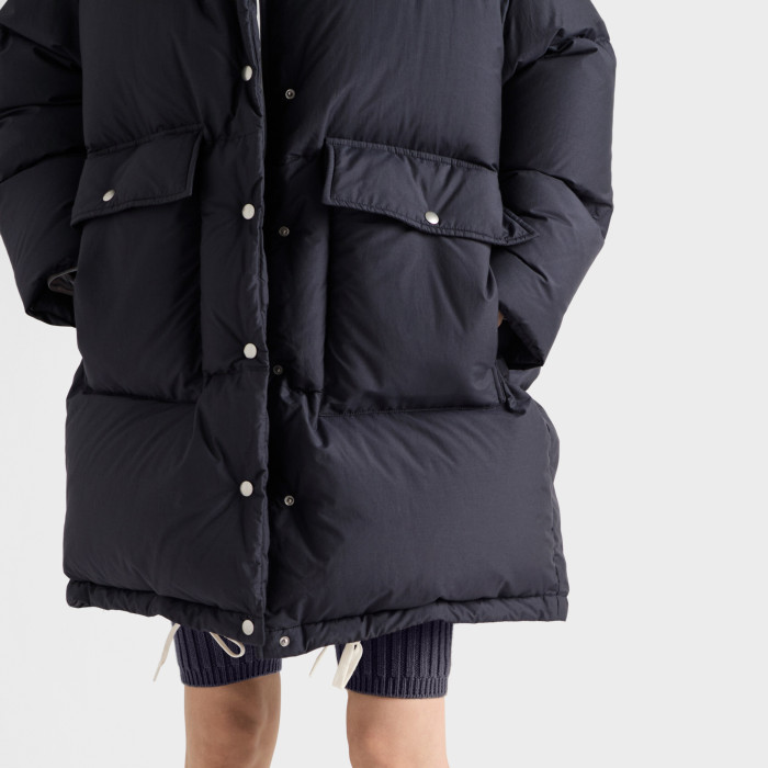 NIGO Prada Men's And Women's Winter Fashion Classic Solid Color Hooded Zipper Single-breasted Long Goose Down Jacket #nigo79193