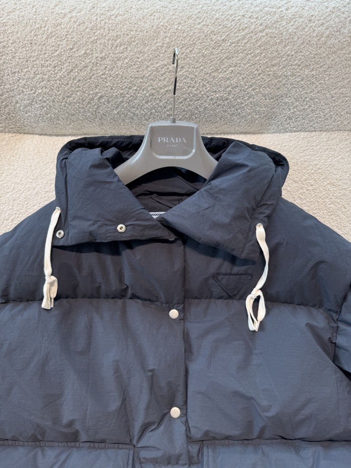 NIGO Prada Men's And Women's Winter Fashion Classic Solid Color Hooded Zipper Single-breasted Long Goose Down Jacket #nigo79193