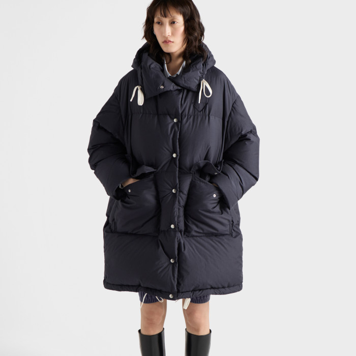 NIGO Prada Men's And Women's Winter Fashion Classic Solid Color Hooded Zipper Single-breasted Long Goose Down Jacket #nigo79193