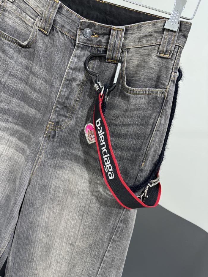 NIGO Balenciaga Men's And Women's Spring/fall Fashion Casual Washed Distressed Wide Leg Oversized Jeans Pants #nigo79199