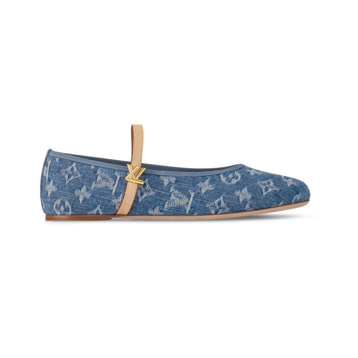 NIGO Louis Vuitton x TM ROMY Women's Spring/fall Fashion Classic Round Toe Slip On Logo Print Flat Mary Jane Ballet Flats  Shoes #nigo79212
