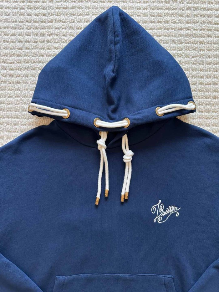 NIGO Louis Vuitton Men's And Women's Spring/fall Fashion Casual Hooded Pullover Solid Color Logo Print Drawstring Hoodie Sweatshirt #nigo79211