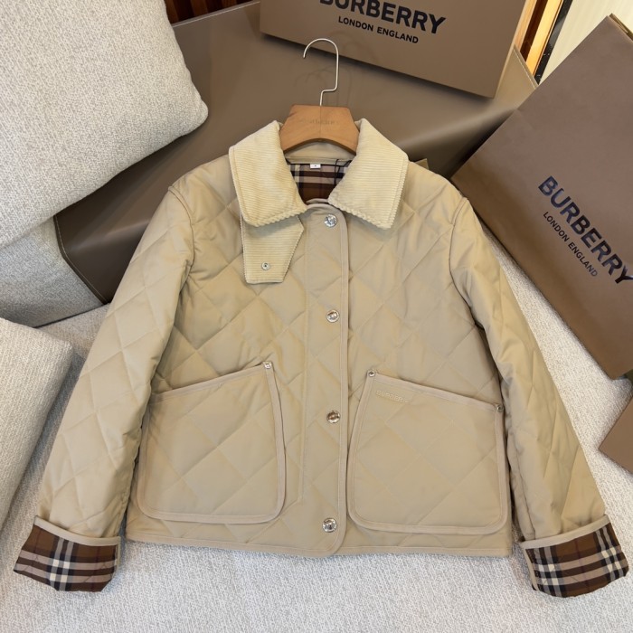 NIGO Burberry Women's Fall/Winter Fashion Casual Solid Color Lapel Single Breasted Short Jacket #nigo79197