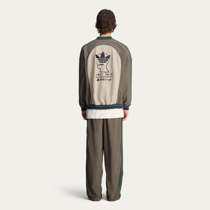 NIGO Adidas x Brain Dead Men's Spring/Summer Autumn Retro Color Contrasting Sports V-neck Hoodie Logo Long Sleeve Sweatshirt #nigo81714
