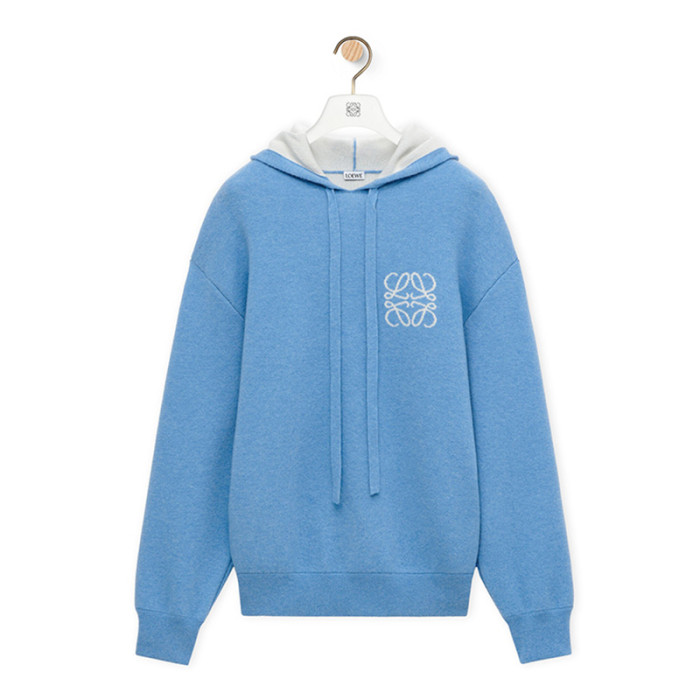 NIGO Loewe Men's High-Street Logo Jacquard Double-Layer Wool Casual Solid-Color Spring/Fall Long-Sleeve Pullover Hoodie Sweatshirt #nigo81712